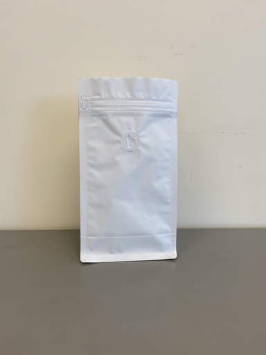[5636-2603] Coffee Pouches + Pull Tab Ziplock (Matte White) 1kg